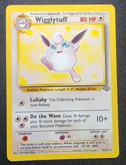 Wigglytuff Jungle 32/64 Non Holo Rare Unlimited WotC Pokemon Card MP - Image 1