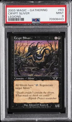 2003 MTG LEGIONS #63 CRYPT SLIVER PSA 9 - Image 1