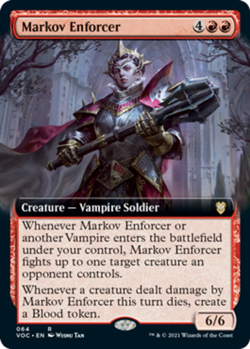 1 x Markov Enforcer - Extended Art - Commander: Innistrad: Crimson Vow - NM-Mint - Image 1