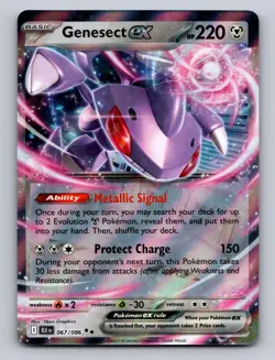 GENESECT EX 067/086 HOLO DOUBLE RARE SV: BLACK BOLT POKEMON NM - Image 1