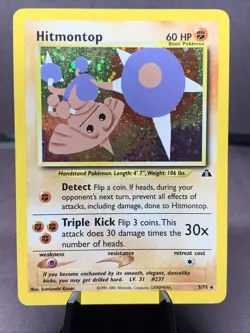 Pokemon TCG Hitmontop 3/75 Neo Discovery Holo Rare WOTC VTG 2000 - Image 1