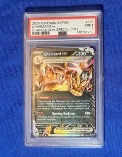 Pokemon 2025 SVP EN-SV Charizard EX Special Collection #196 Mint PSA 9 - Image 1