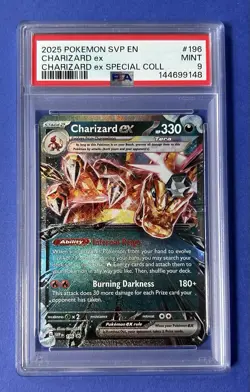 2025 Pokemon SVP EN Charizard ex Charizard ex Special Coll #196 PSA 9 MINT - Image 1