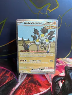 Pokemon TCG Paradox Rift Sandy Shocks ex Special Illustration Rare SIR #250/182 - Image 1