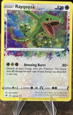 Rayquaza 138/185 Amazing Rare Holo 120 HP Vivid Voltage SWSH04 2020 EN🔥🔥 Mint - Image 1