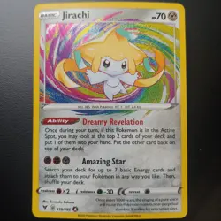 Pokemon TCG: Jirachi Amazing Rare SWSH Vivid Voltage 119/185 - Image 1