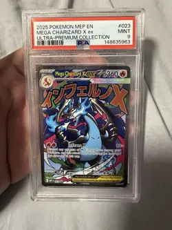 Pokemon TCG Mega Charizard X ex 023 Ultra Premium Promo PSA 9 - Image 1