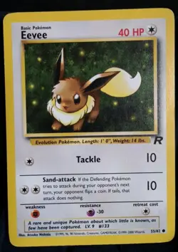 Pokemon TCG Eevee 55/82 Team Rocket English Excellent - Image 1