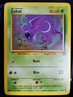 Pokemon TCG Zubat 70/82 Team Rocket English NM - Image 1