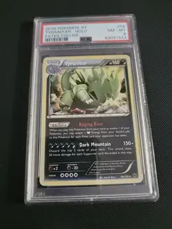 2016 POKEMON XY FATES COLLIDE #56 TYRANITAR-HOLO PSA 8 - Image 1