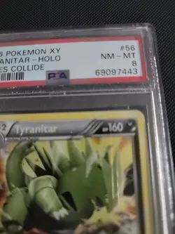 2016 POKEMON XY FATES COLLIDE #56 TYRANITAR-HOLO PSA 8 - Image 2