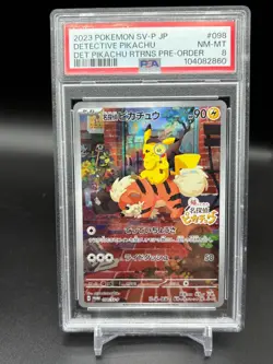Pokemon PSA 8 Detective Pikachu Promo 2023 098/SV-P Japanese - Image 1