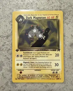 Pokemon TCG - Team Rocket 1st Edition - Dark Magneton 28/82 - Rare Vintage NM - Image 1