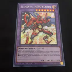 🔥 Yugioh LDS3-EN104 Elemental Hero Sunrise SECRET RARE 1ST EDITION - Image 1