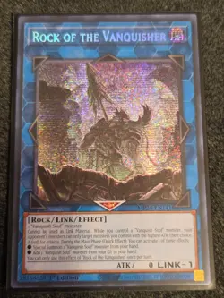 Yugioh Rock of the Vanquisher MP24-EN141 Prismatic Secret Rare 1st Edition NM - Image 1
