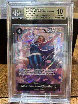 2026 One Piece Azure Sea's Seven OP14-091 Mr.2.Bon.Kurei Bentham Alt SR BGS 10 - Image 1