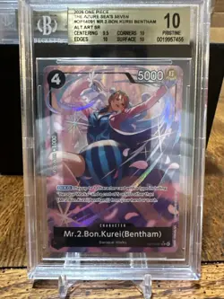 2026 One Piece Azure Sea's Seven OP14-091 Mr.2.Bon.Kurei Bentham Alt SR BGS 10 - Image 3