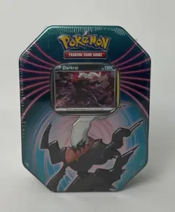 Pokemon TCG Tin Darkrai 3 Booster Packs Foil Card Exclusive Rare Factory Sealed - Image 1