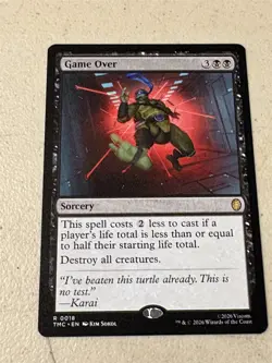 mtg Game Over, board wipe in black, TMNT Commander, unplayed - Image 1