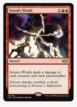 Storm's Wrath | MTG TDC | Red Sorcery Damage Board Wipe EDH Commander Rare | NM - Image 1