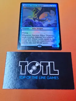 Ancient Silver Dragon Commander Legends: Battle for Baldur's Gate Foil NM MTG - Image 1