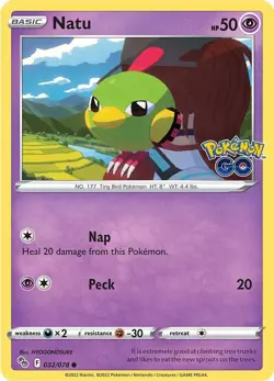 Natu (032/078) [Pokemon GO] Lightly Played Reverse Holofoil Pokemon TCG - Image 1