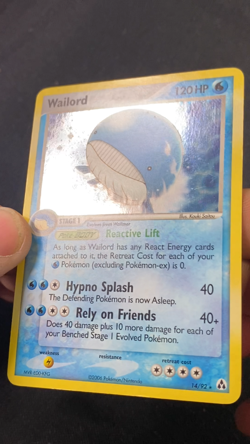 Pokemon - Wailord - 14/92 - Holofoil - Legend Maker (LM) - Image 2