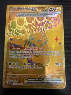 Pokemon TCG Pikachu EX Prismatic Evolutions (GOLD) - Image 1