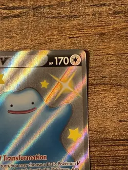 Ditto V SHINY SV118/SV122 Shining Fates NM Full Art Ultra Rare Pokemon - Image 3