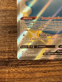 Ditto V SHINY SV118/SV122 Shining Fates NM Full Art Ultra Rare Pokemon - Image 5
