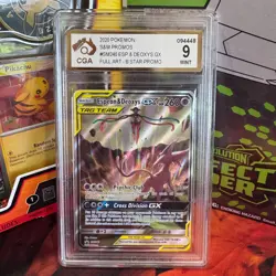 Espeon & Deoxys GX SM240 - SM Black Star Promos - English CGA 9 Mint Pokemon Car - Image 1