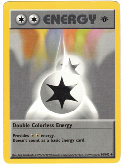 Double Colorless Energy 96/102 Base Set 1st Edition Rare Vintage Pokemon Card - Image 1