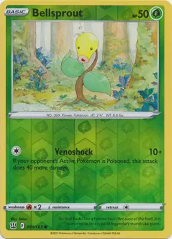 Reverse Holo Bellsprout 001/163 Common Battle Styles Pokemon TCG - Image 1