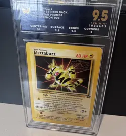 1999 POKEMON BLACK STAR PROMO MEWTWO STRIKES BACK #2 ELECTABUZZ ARK 9.5 - Image 1