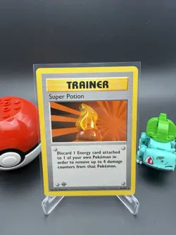 Pokemon TCG Super Potion 1st Edition Base Set, Shadowless Trainer Card 90/102 - Image 1