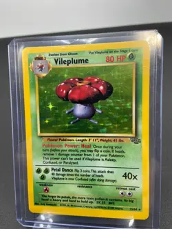 Vileplume 15/64 Jungle Holo Pokemon TCG WOTC Vintage MP - Image 1