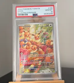 PSA 10 Eevee 188/167 Pokemon Twilight Masquerade Full Art Graded Card - Image 4