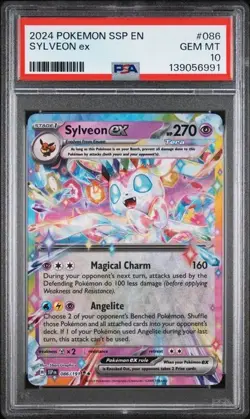 2024 POKEMON SSP EN-SURGING SPARKS #086 SYLVEON EX PSA 10 - Image 1