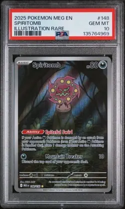 PSA 10 Spiritomb 148 Illustration Rare Pokemon 2025 Mega Evolution - Image 1