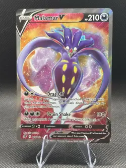 Pokemon Malamar V 186/192 Swsh02: Rebel Clash Ultra Rare Full Art Holo 210HP - Image 1