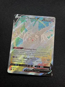 Pokemon Galarian Cursola V 71/73 Champions Path Full Art Ultra Rare Holo 190HP - Image 2
