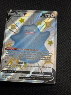 Pokemon Ditto V SV118/122 Shiny Vault Shiny Holo Rare Full Art 170HP - Image 2