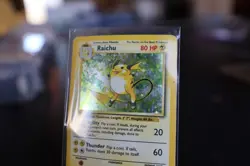 Pokemon Card Raichu 14/102 Base Set Holo Rare HP - Image 2
