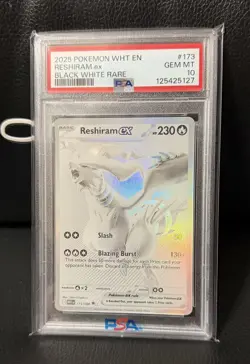 pokemon white flare reshiram ex 173/086 psa 10 - Image 1