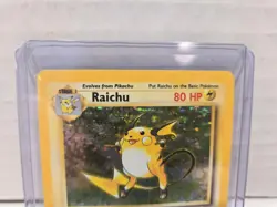 Raichu Holo 14/102 Base Set Unlimited 1999 Lightly Played Vintage Pokemon Card - Image 3