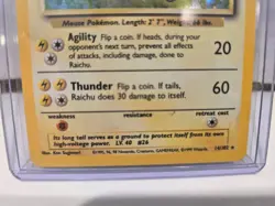Raichu Holo 14/102 Base Set Unlimited 1999 Lightly Played Vintage Pokemon Card - Image 4