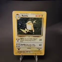 Pokemon TCG Card - Raichu Base Set 14/102 - Holo - Rare - Unlimited WOTC MP - Image 1