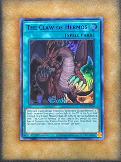 Yugioh The Claw of Hermos DLCS-EN064 Ultra Rare 1st Ed BLUE NM - Image 1