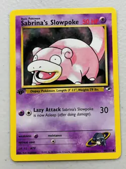 Sabrina’s Slowpoke 95/132 1st Edition Gym Heroes Pokemon Card - Image 1