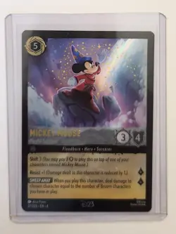 D23 Expo Exclusive Disney Playful Sorcerer Mickey Mouse Lorcana Promo Card - Image 3